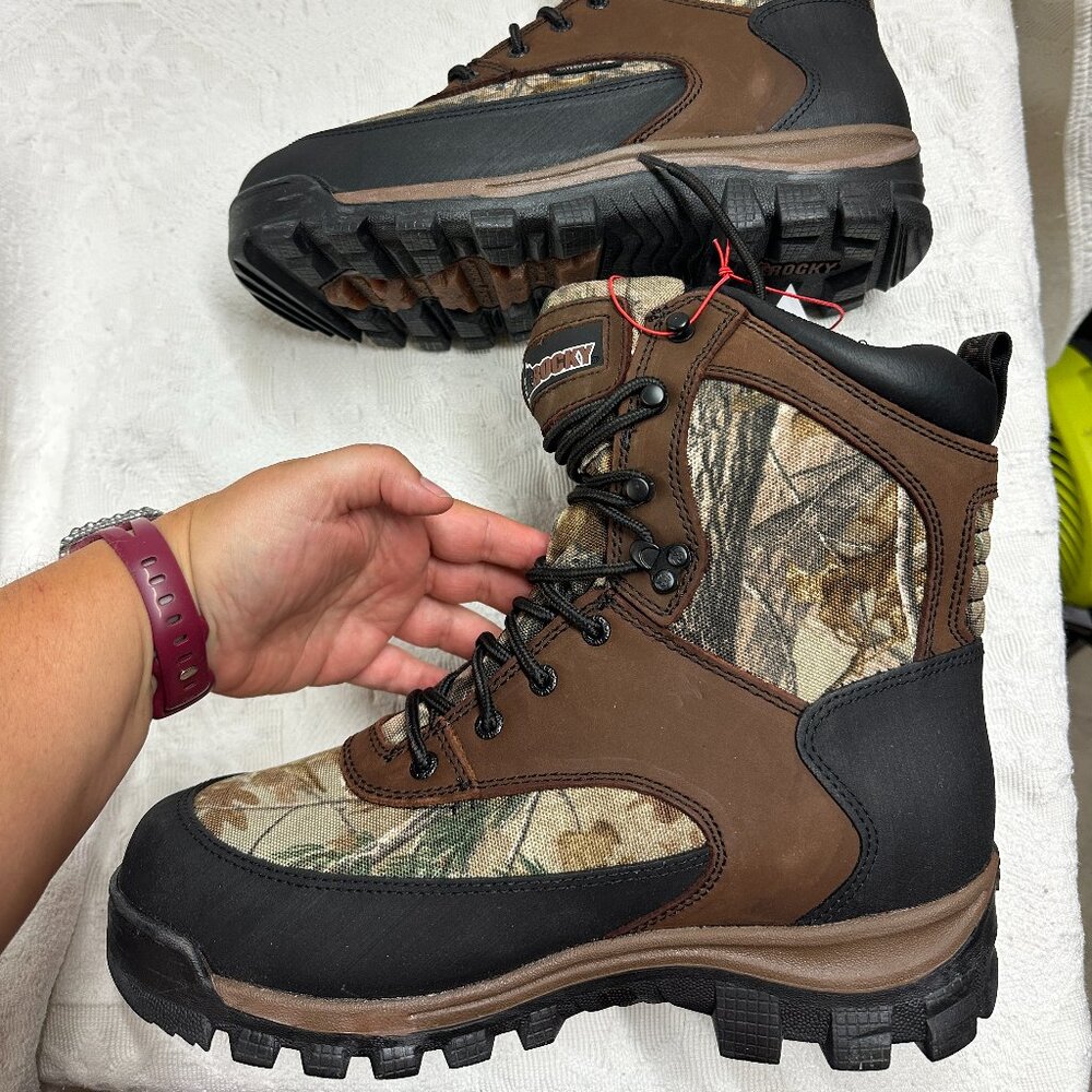 Rocky Core Waterproof 800G Insulated Outdoor Boot Camouflage Men's Size 9.5W NIB